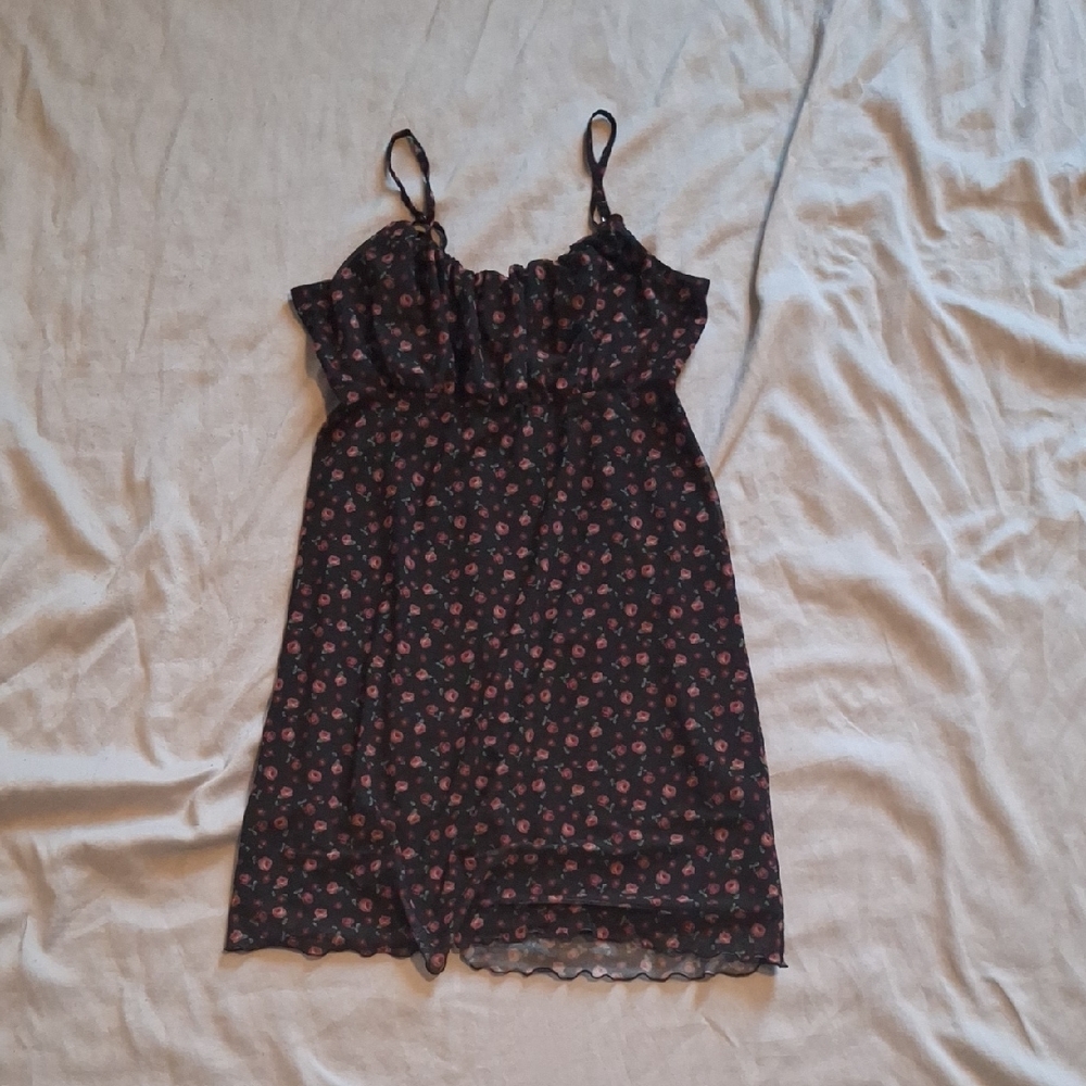 Floral Black and Pink Women's Top